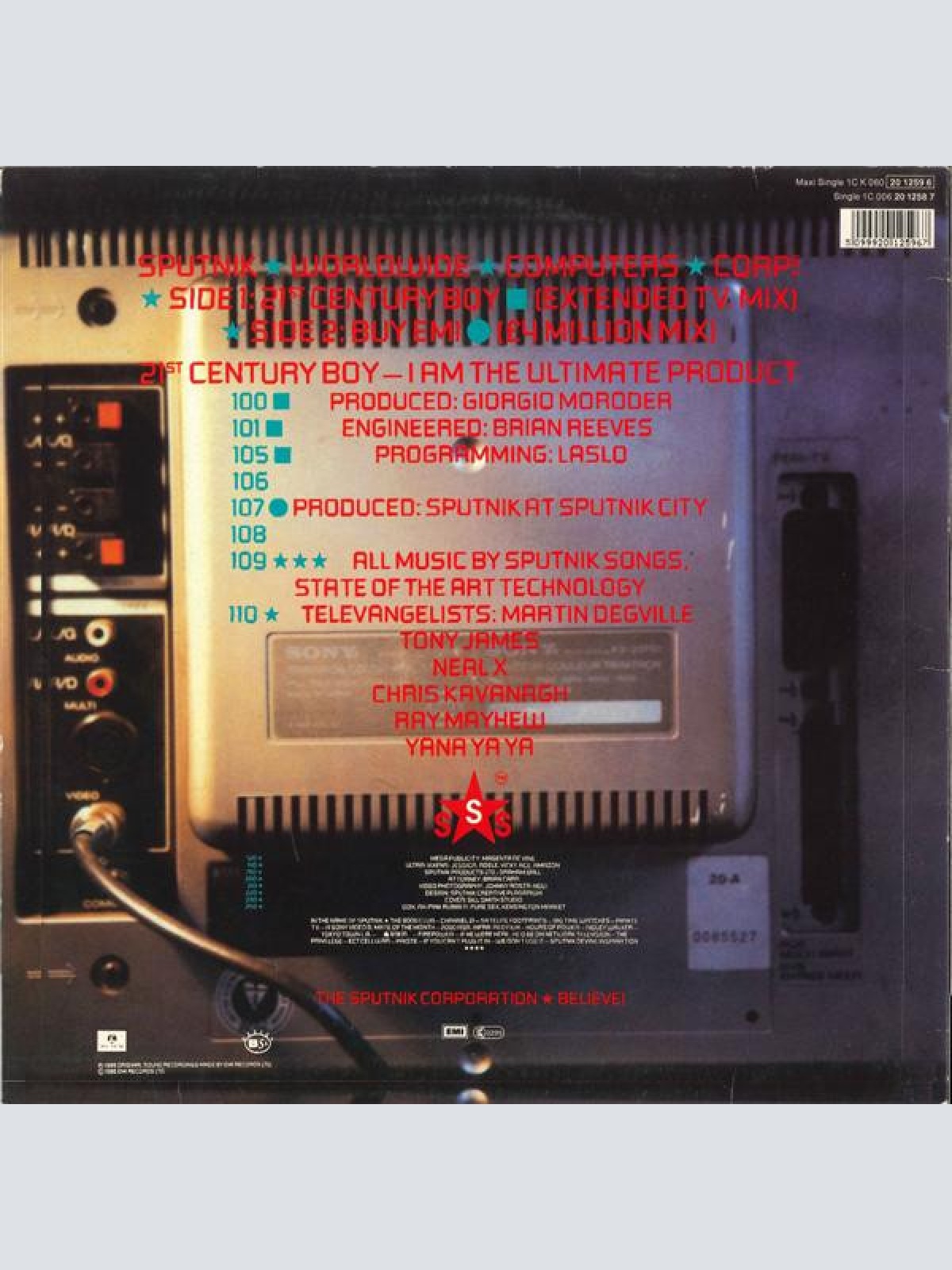 Vinyl / Sigue Sigue Sputnik - 21st Century Boy (Extended T.V. Mix)