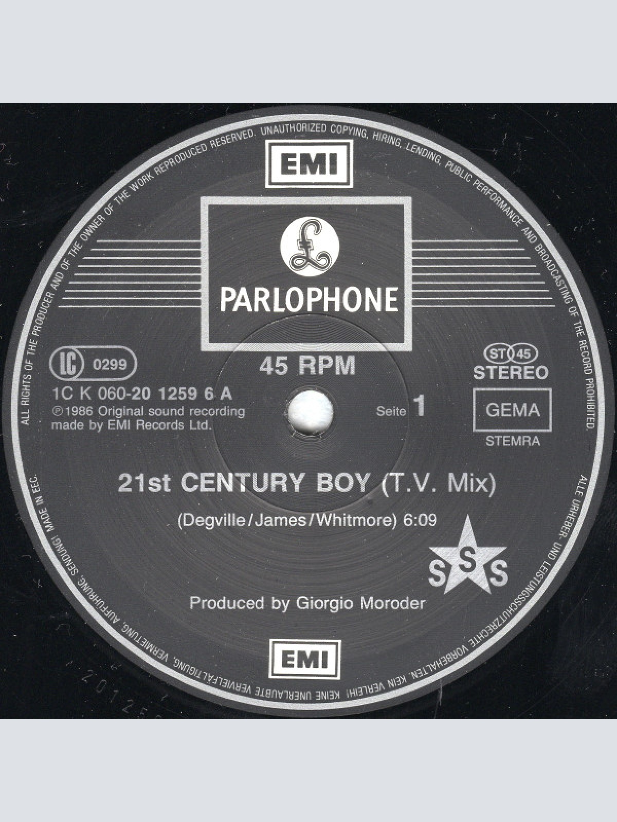 Vinyl / Sigue Sigue Sputnik - 21st Century Boy (Extended T.V. Mix)