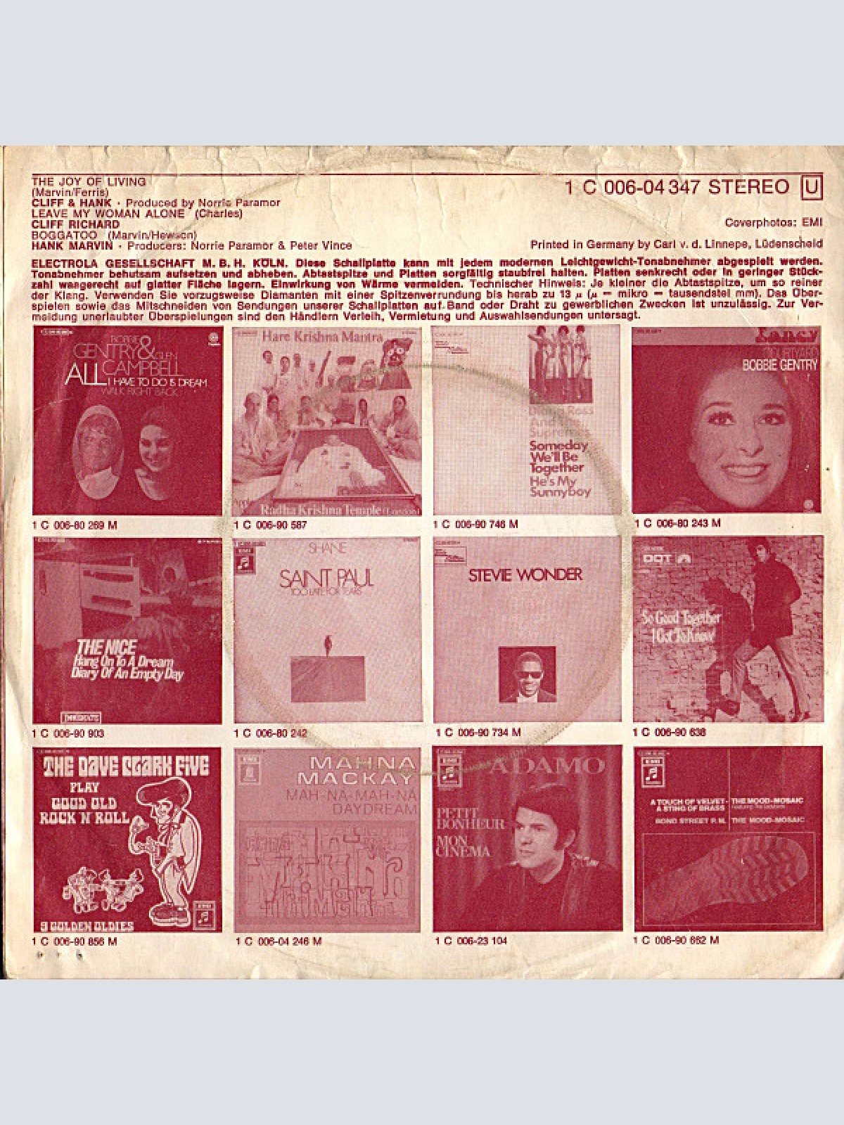 Vinyl / Cliff* & Hank* - The Joy Of Living