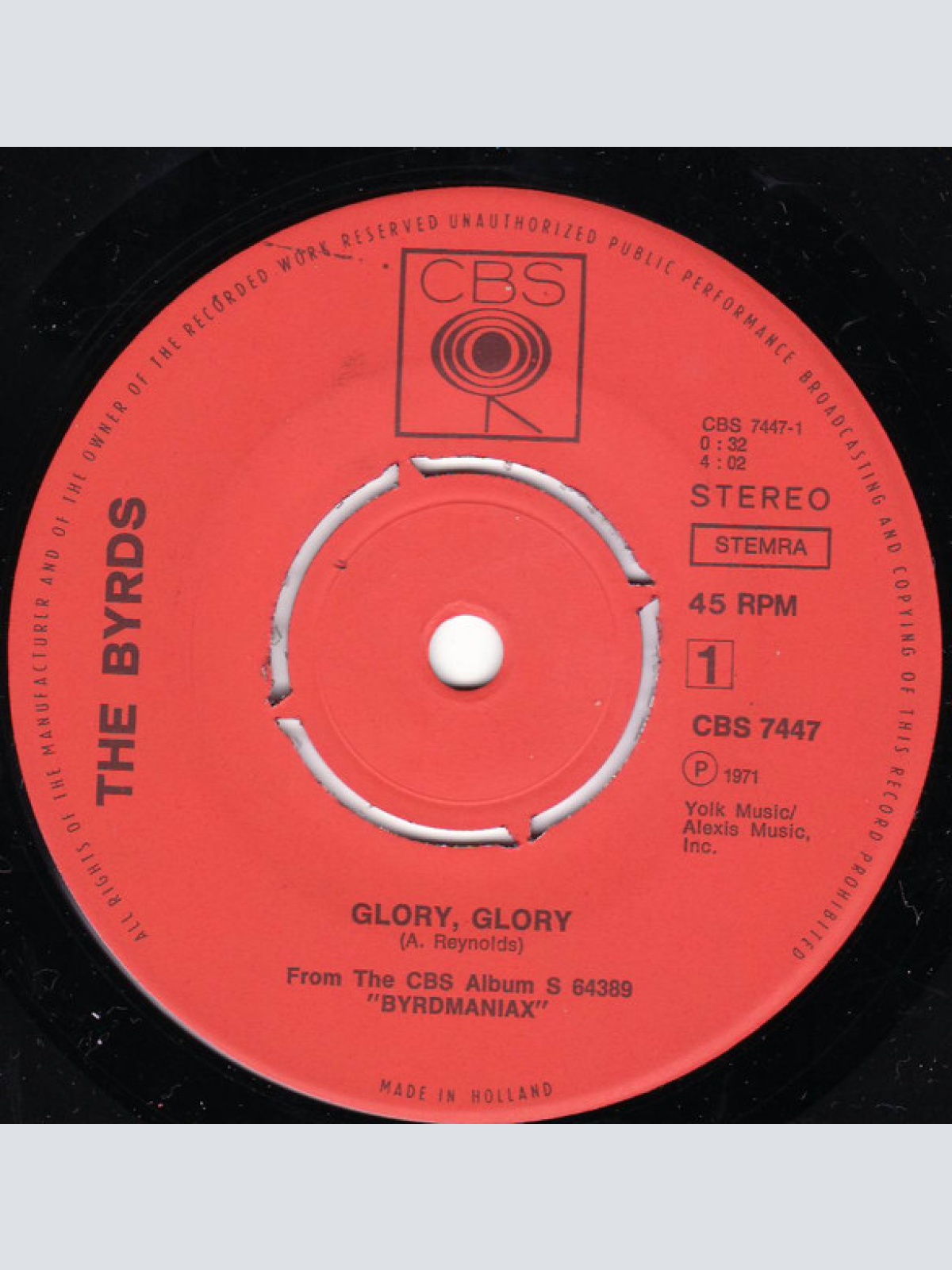 Vinyl / The Byrds - Glory, Glory