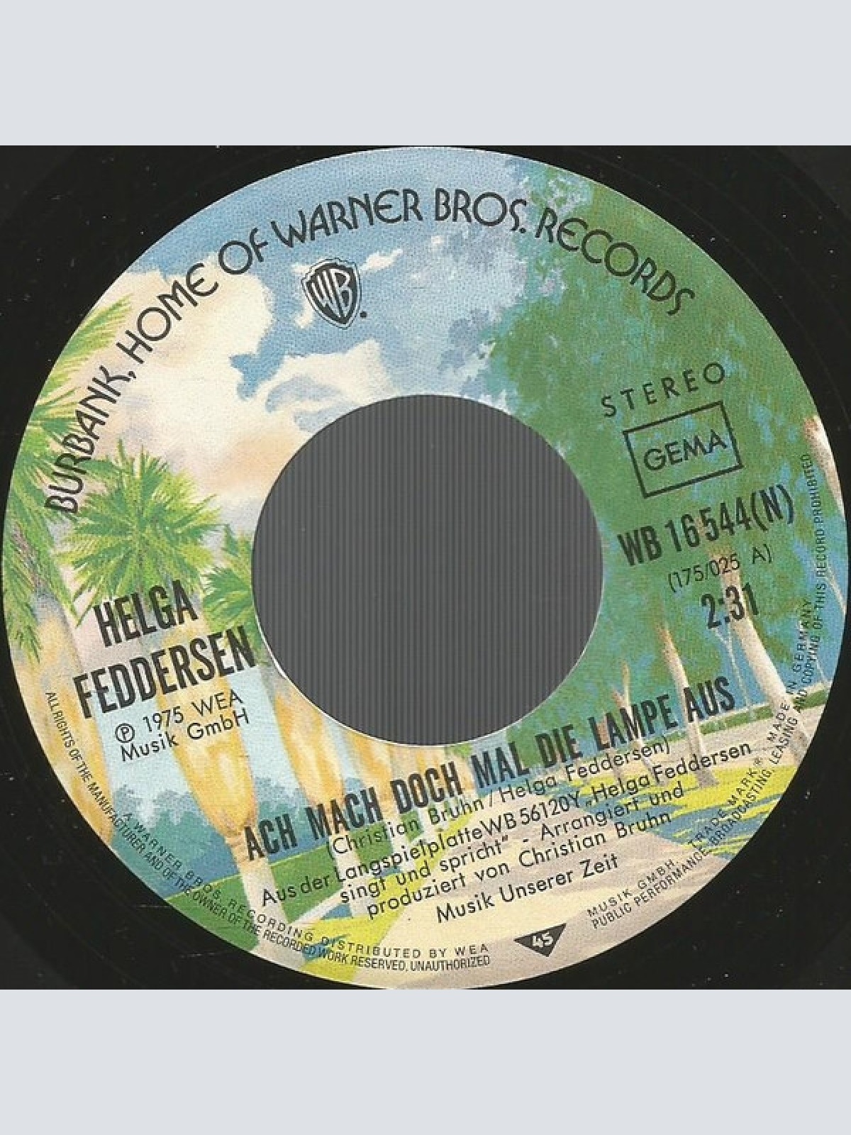 Vinyl / Helga Feddersen - Ach Mach Doch Mal Die Lampe Aus