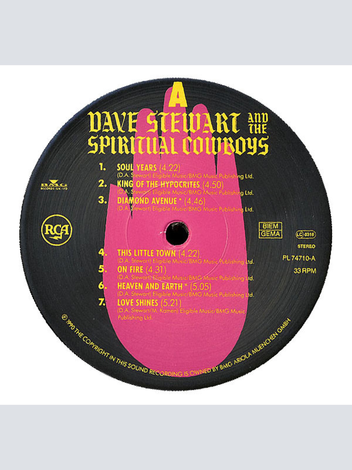 Vinyl / Dave Stewart And The Spiritual Cowboys - Dave Stewart And The Spiritual Cowboys