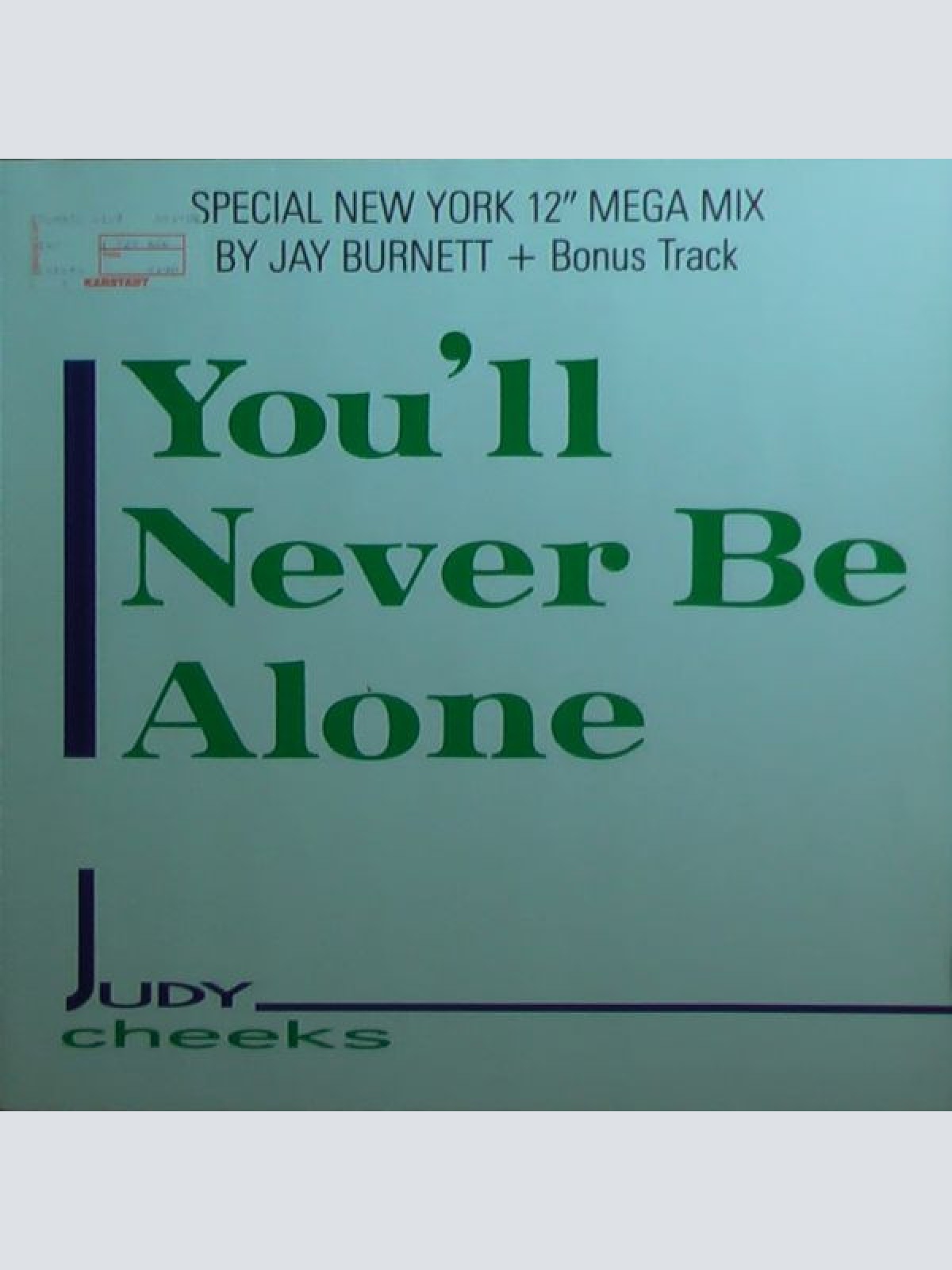 Vinyl / Judy Cheeks - You'll Never Be Alone