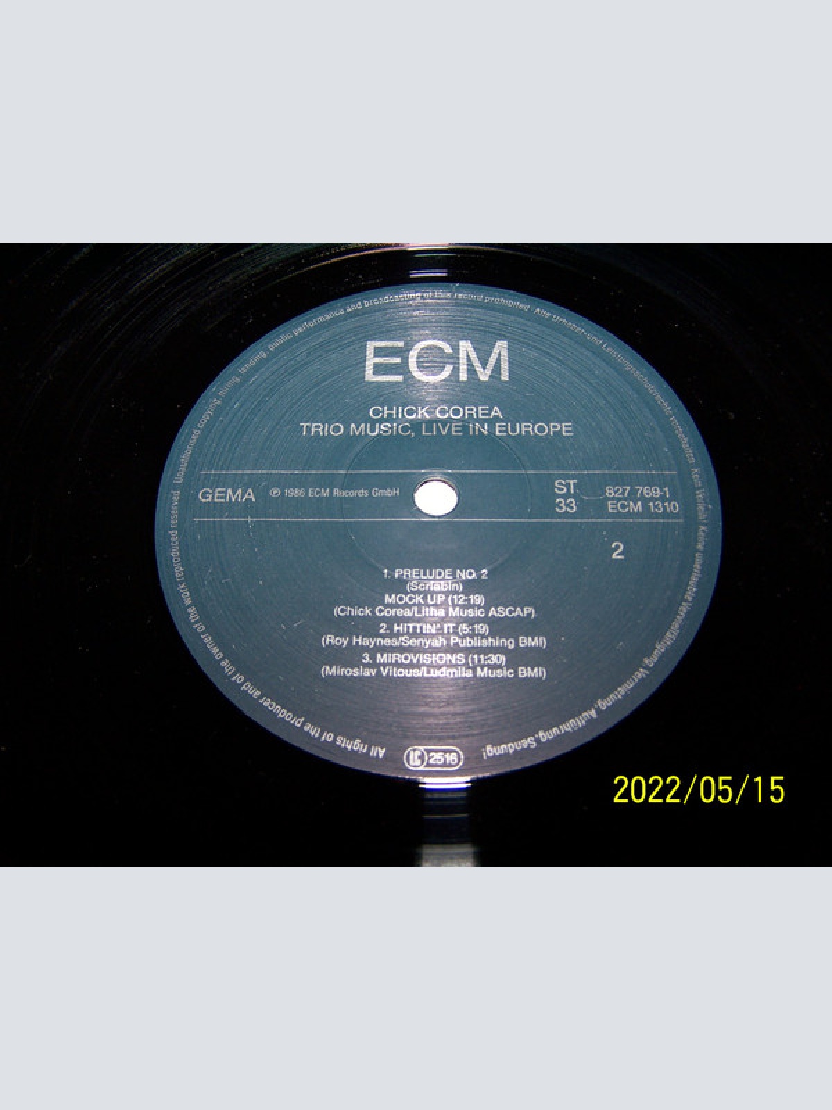 Vinyl / Chick Corea, Miroslav Vitous, Roy Haynes - Trio Music, Live In Europe