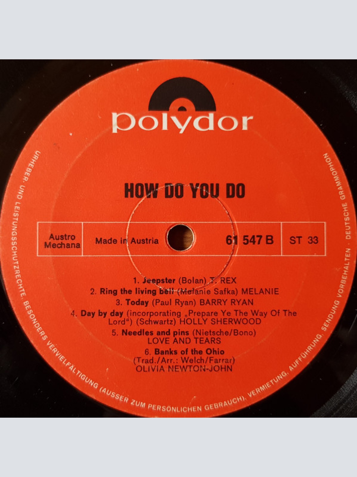Vinyl / Various - ''How Do You Do'