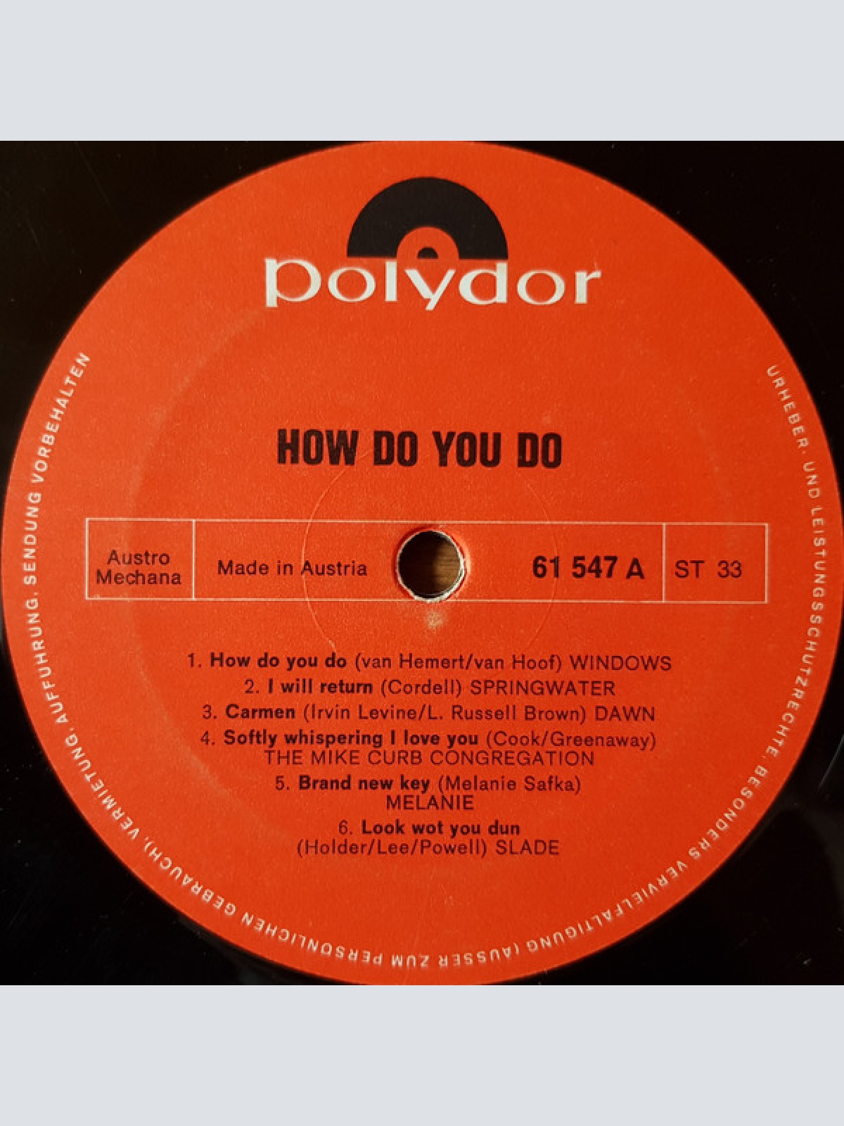 Vinyl / Various - ''How Do You Do'