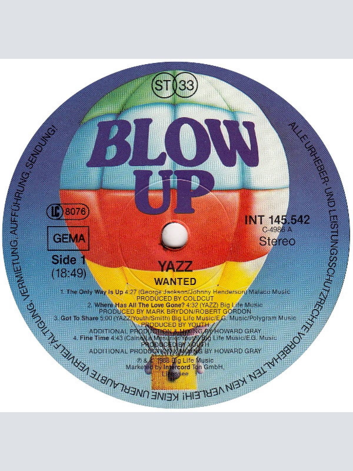Vinyl / Yazz - Wanted
