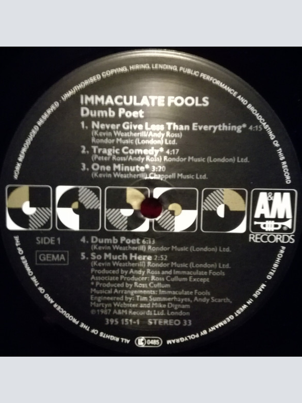 Vinyl / Immaculate Fools - Dumb Poet