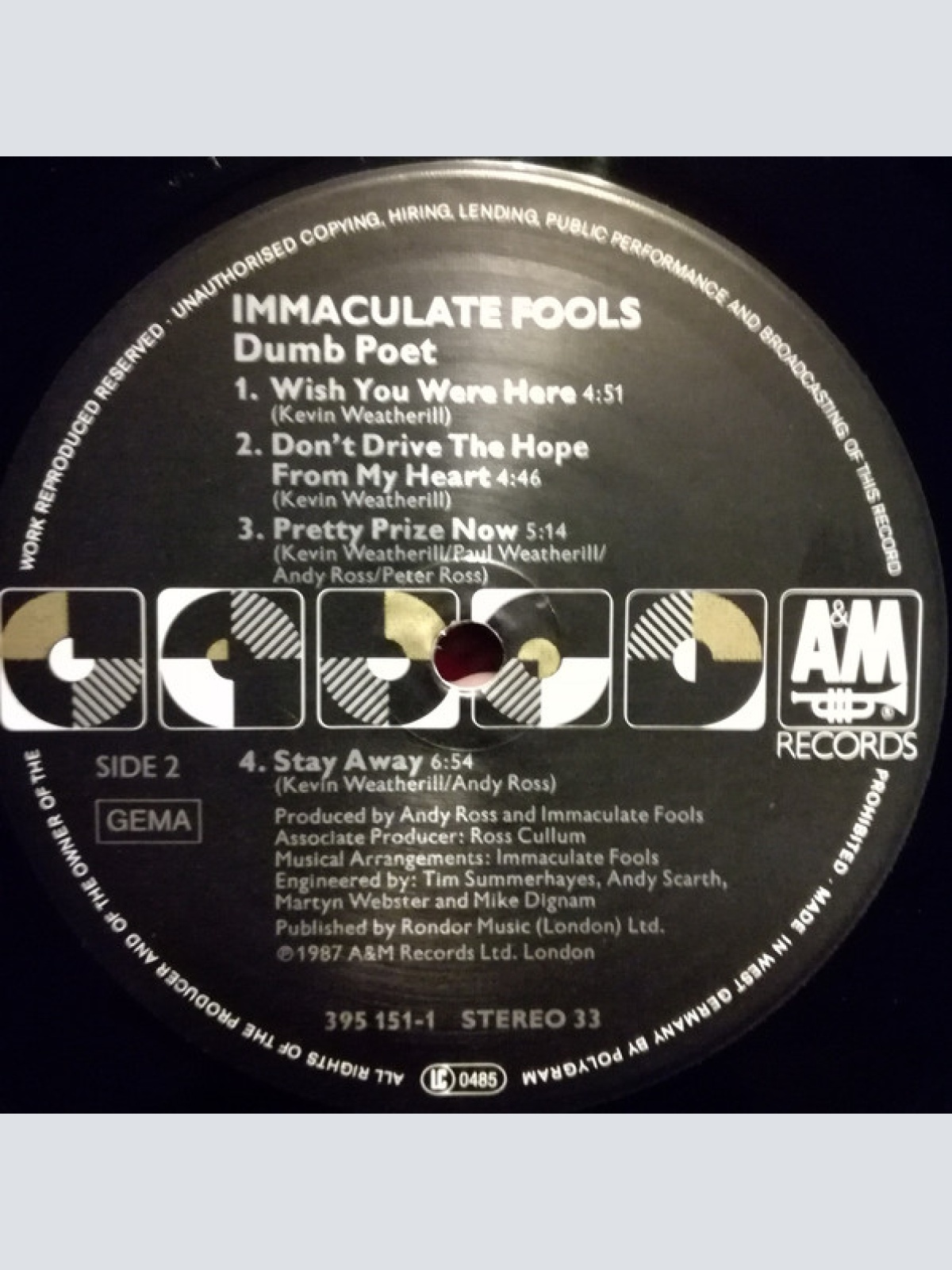 Vinyl / Immaculate Fools - Dumb Poet