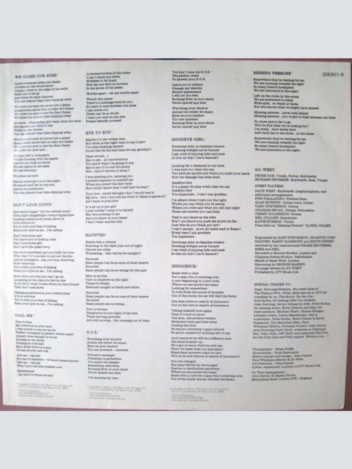 Vinyl / Go West - Go West