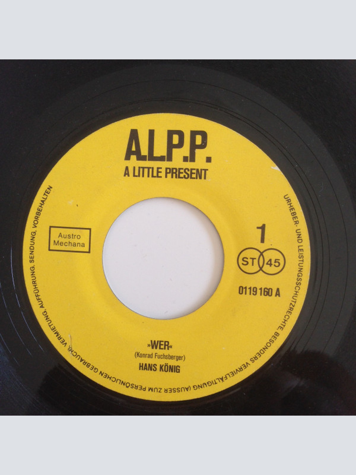 Vinyl / Hans König (2) - Wer / Wunder Dieser Winternacht