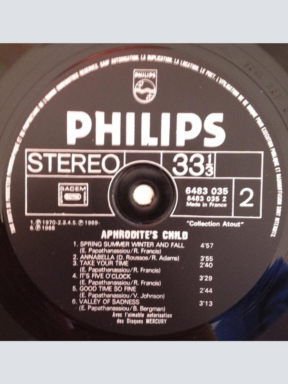 Vinyl / Aphrodite's Child - Rain And Tears