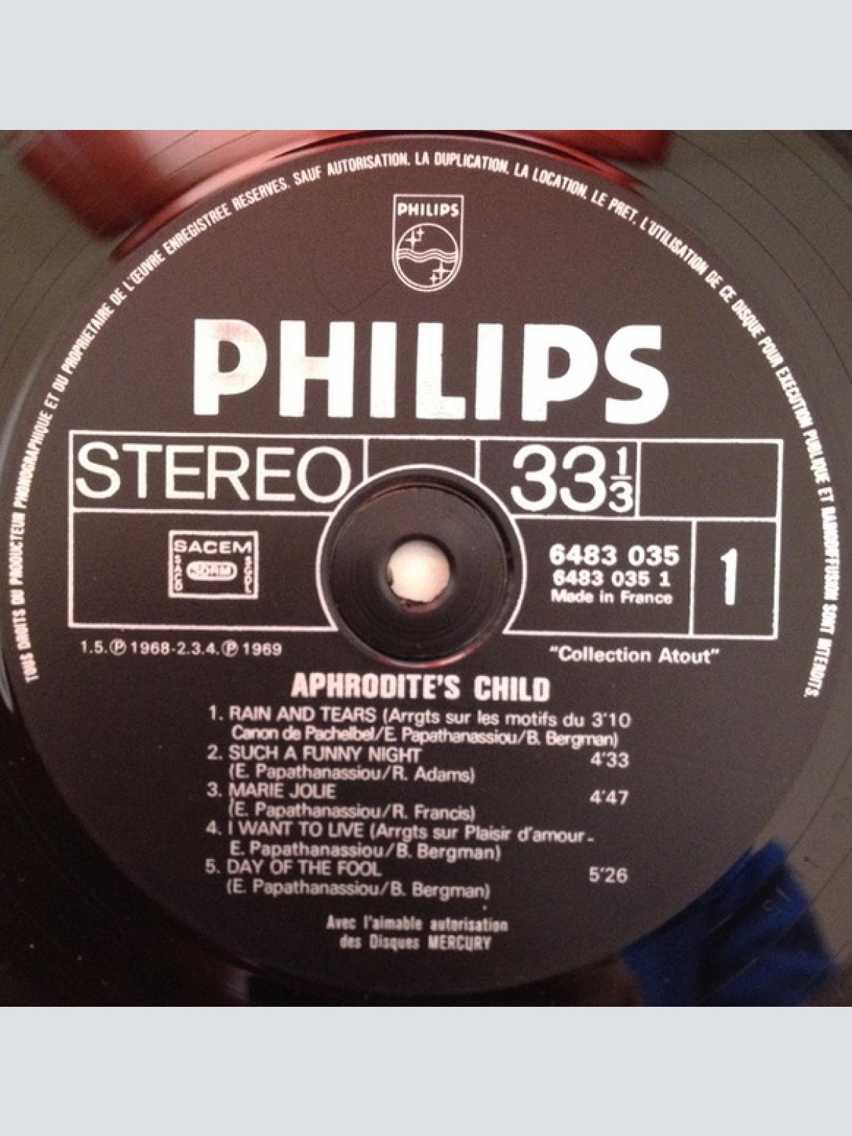 Vinyl / Aphrodite's Child - Rain And Tears