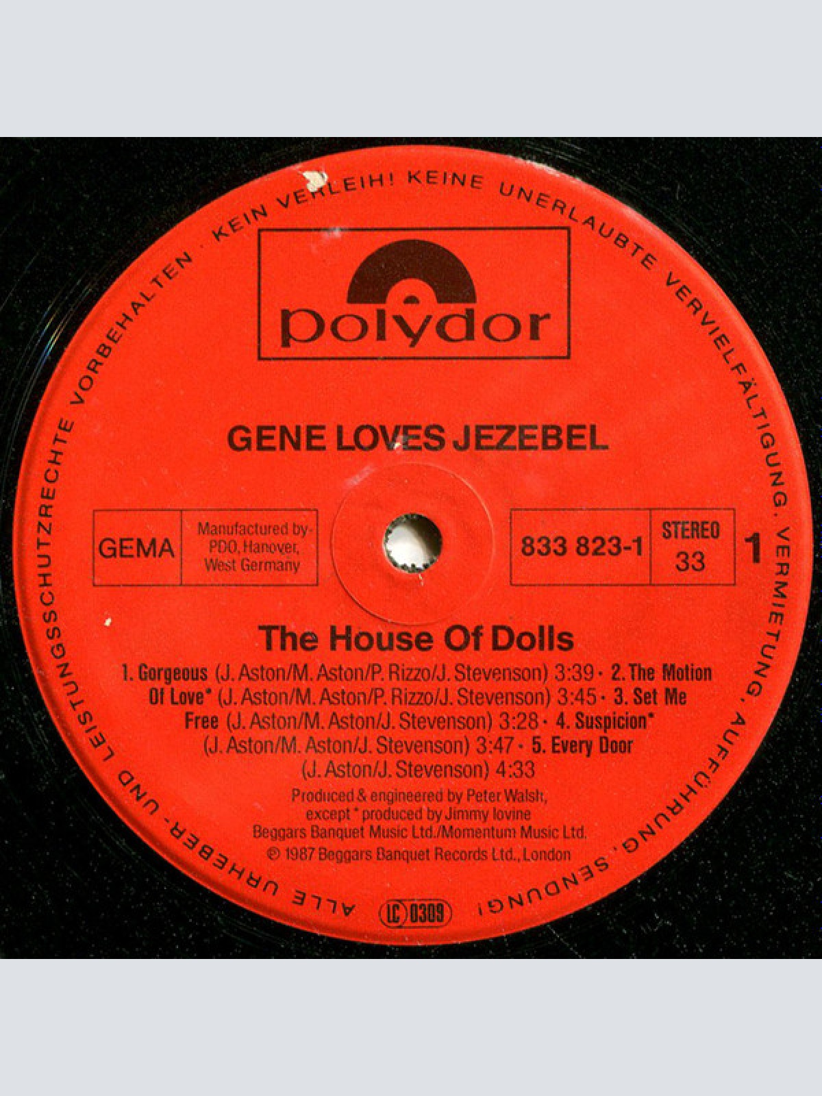Vinyl / Gene Loves Jezebel - The House Of Dolls