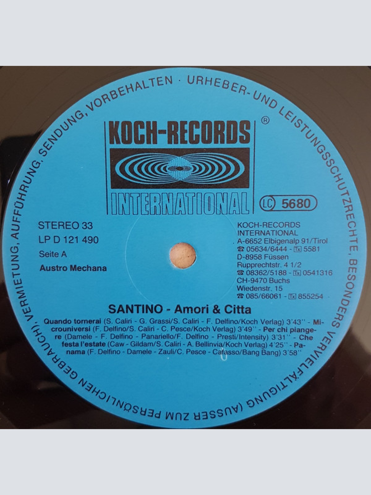 Vinyl / Santino - Amori & Città