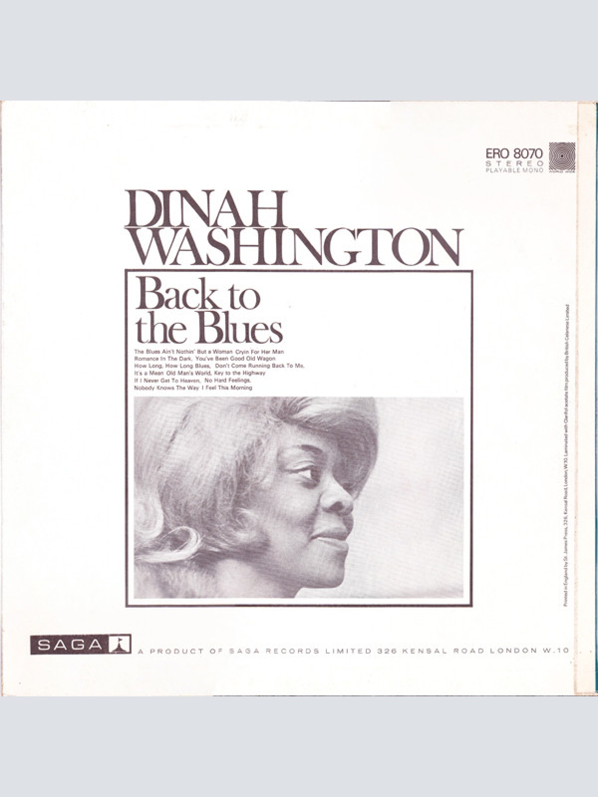 Vinyl / Dinah Washington - Back To The Blues