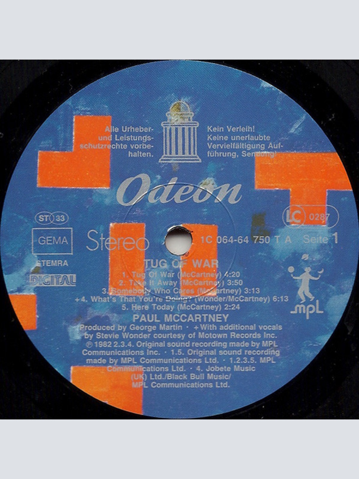 Vinyl / Paul McCartney - Tug Of War