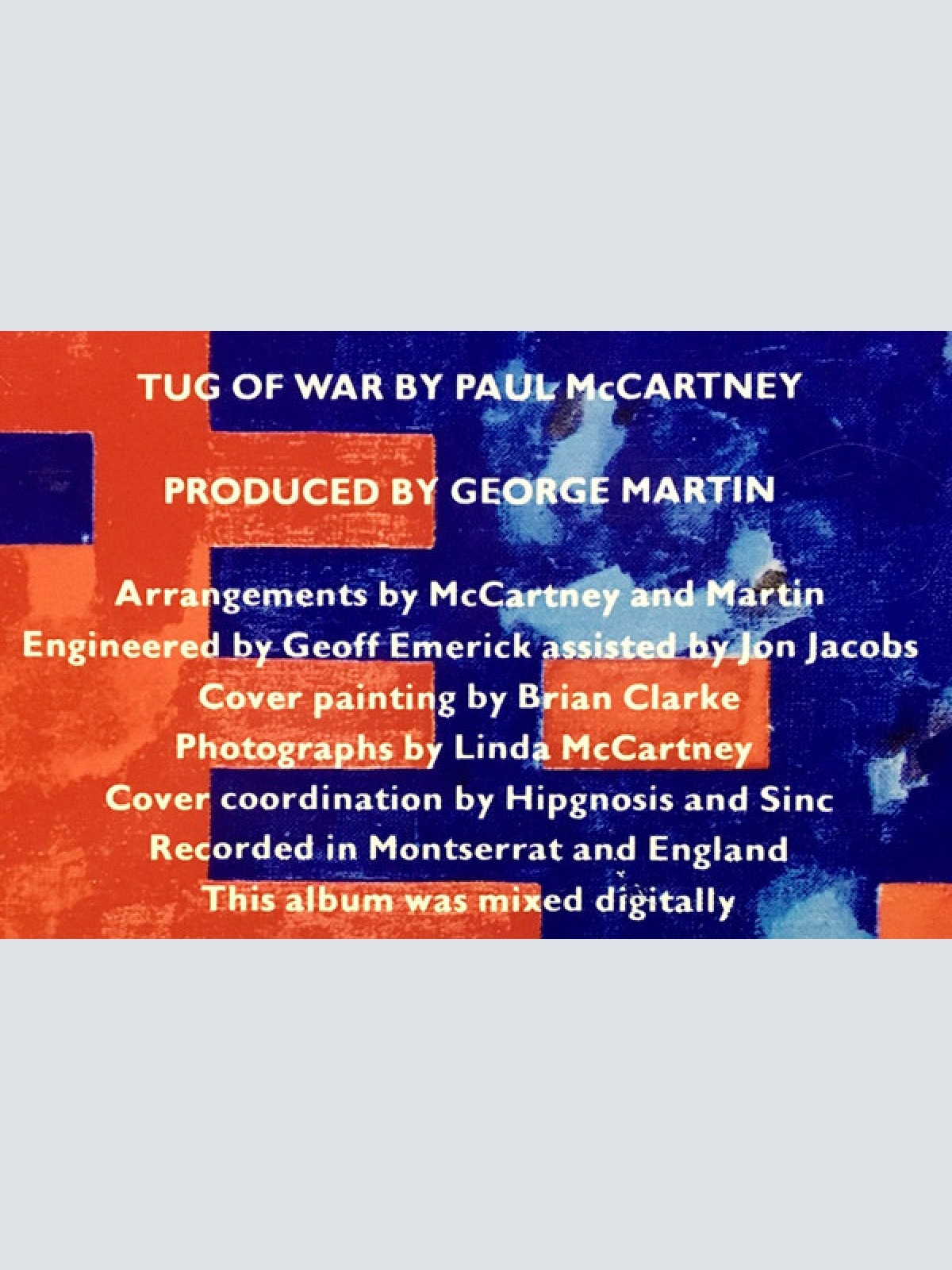 Vinyl / Paul McCartney - Tug Of War