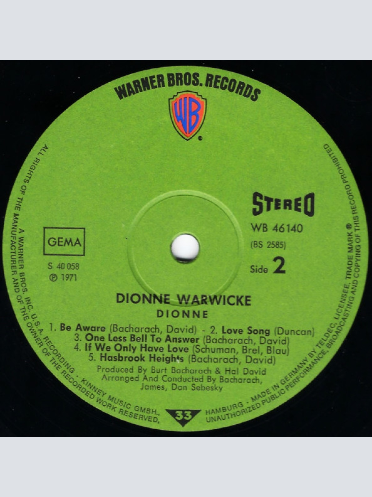 Vinyl / Dionne Warwicke* - Dionne