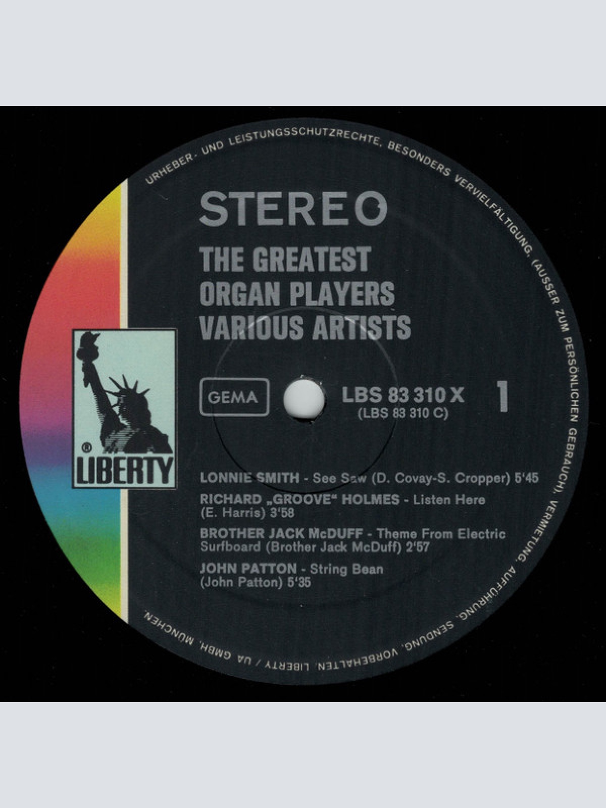 Vinyl / Various - The Greatest Organ Players