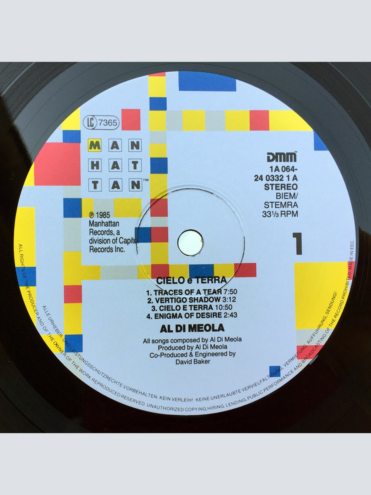 Vinyl / Al Di Meola - Cielo E Terra