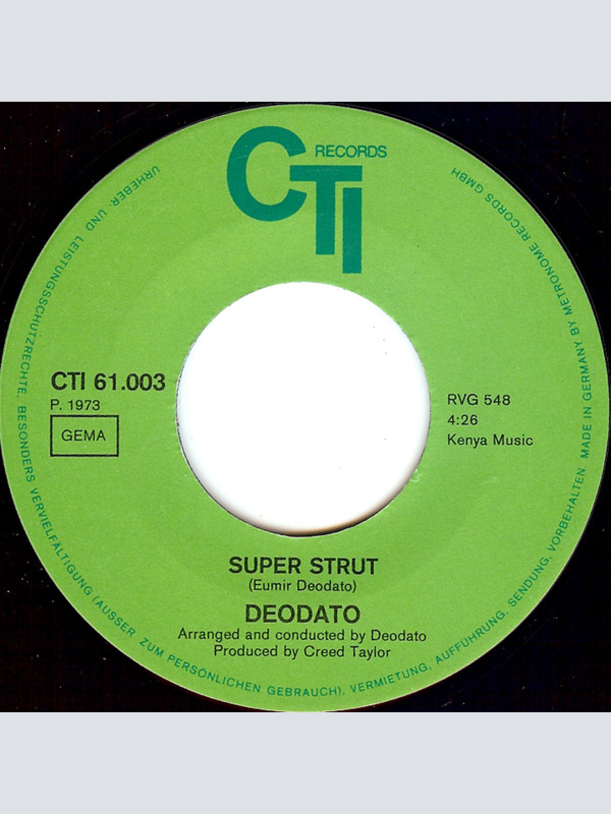 Vinyl / Deodato* - Rhapsody In Blue