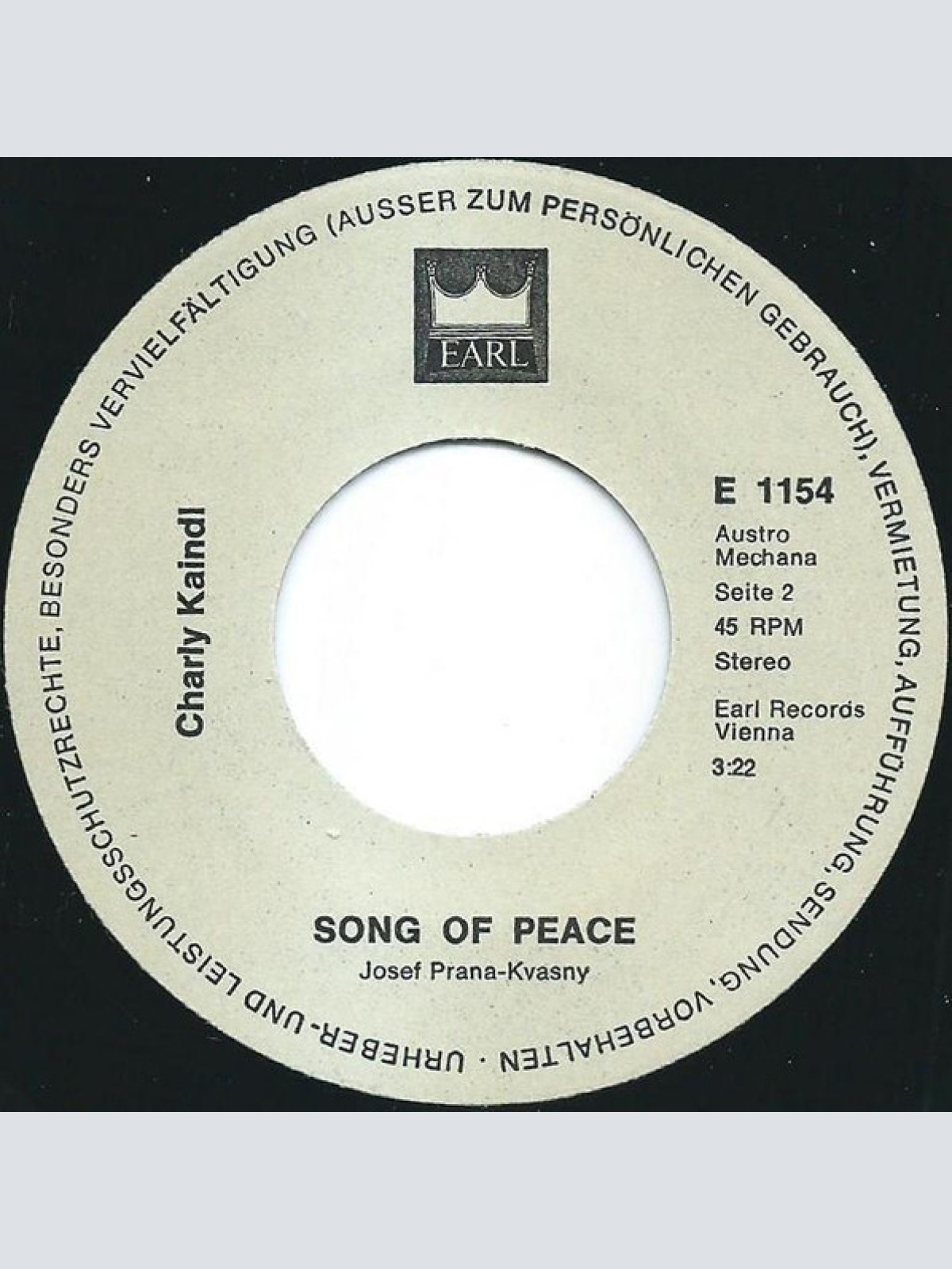 Vinyl / Charly Kaindl - Lied Des Friedens / Song Of Peace