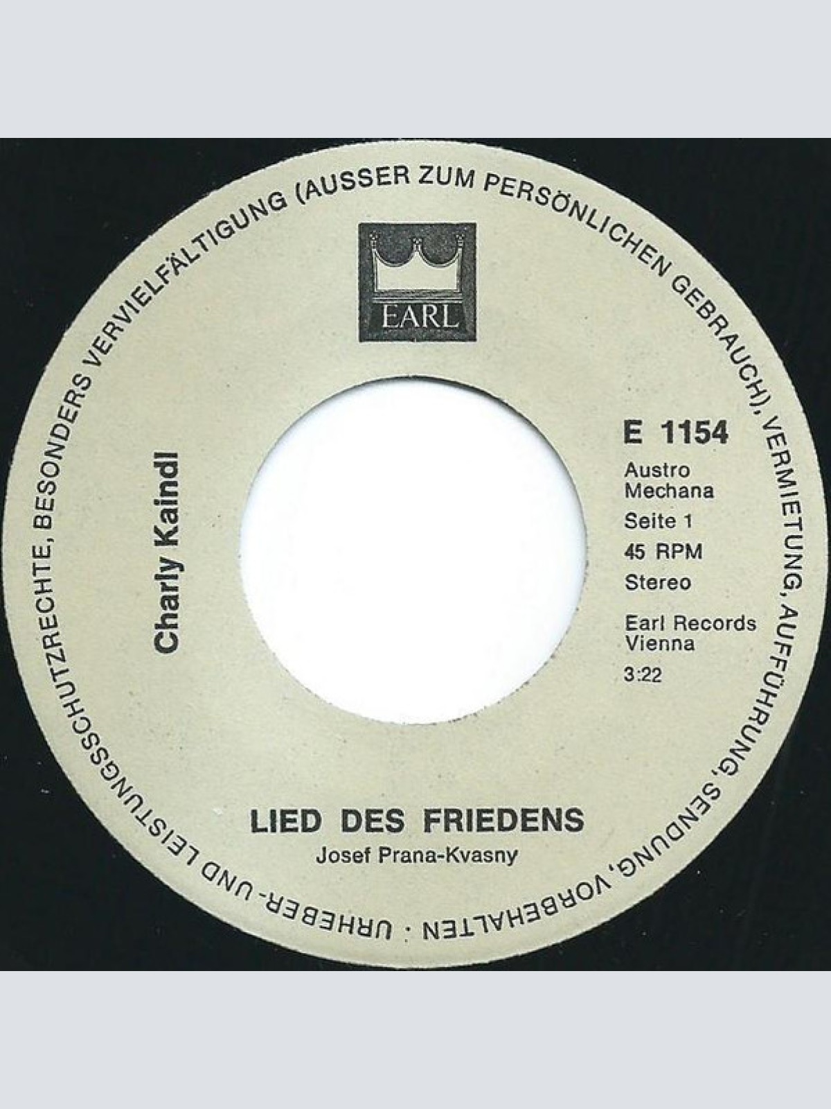 Vinyl / Charly Kaindl - Lied Des Friedens / Song Of Peace