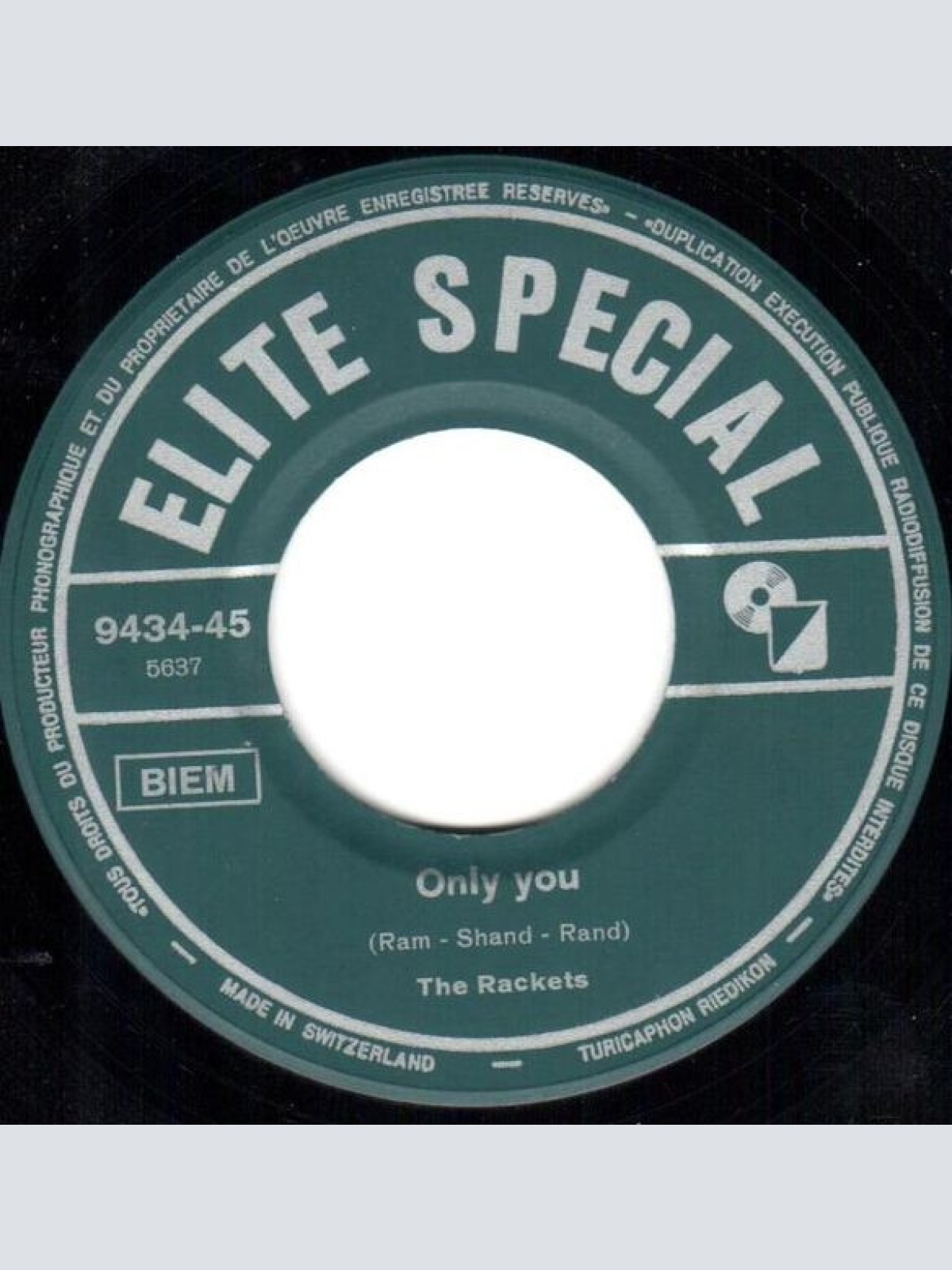 Vinyl / The Rackets* - Only You / Black Eyes