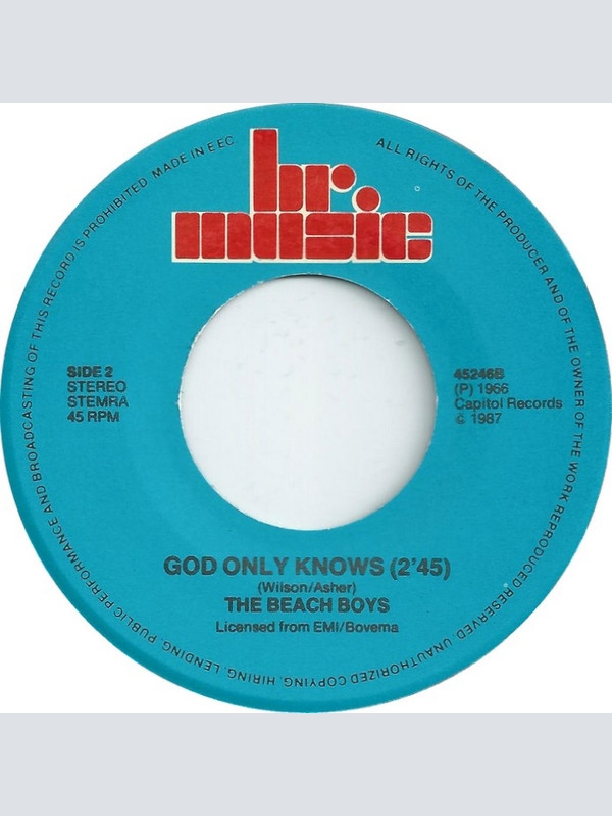 Vinyl / The Beach Boys - God Only Knows / Good Vibrations