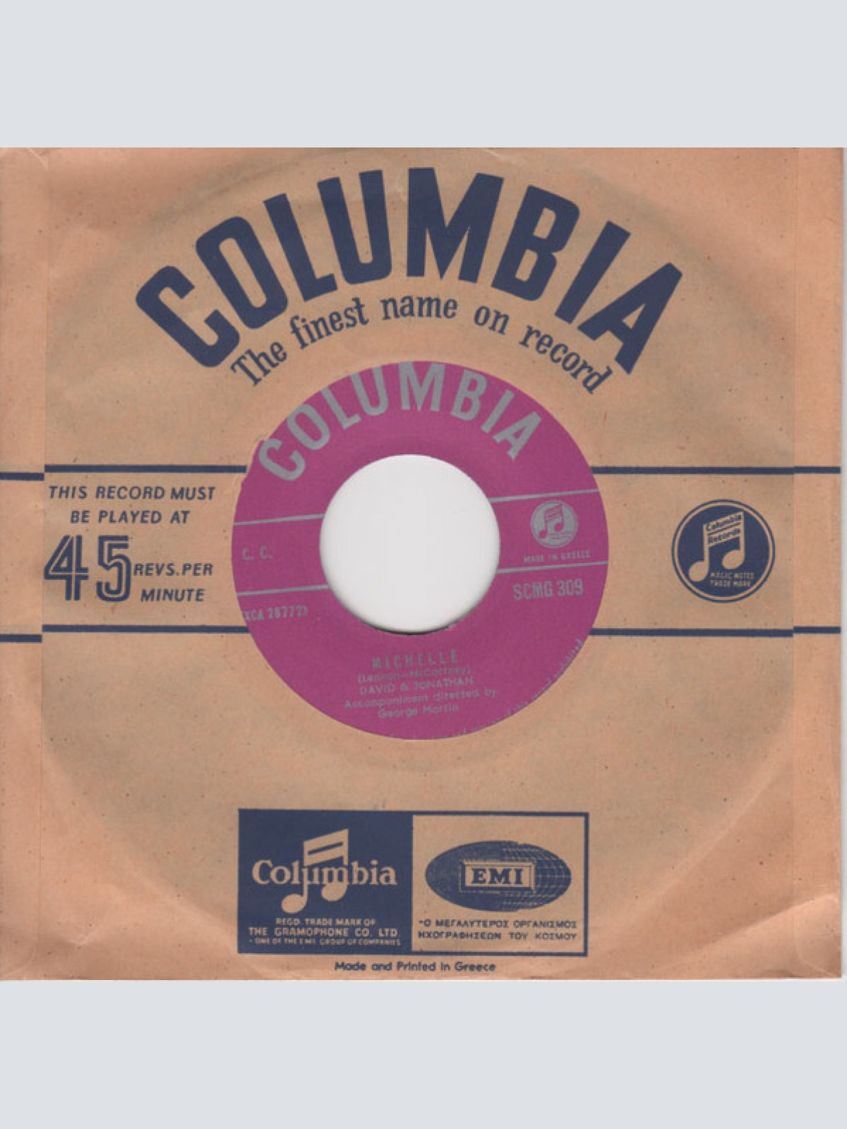 Vinyl / David And Jonathan* - Michelle