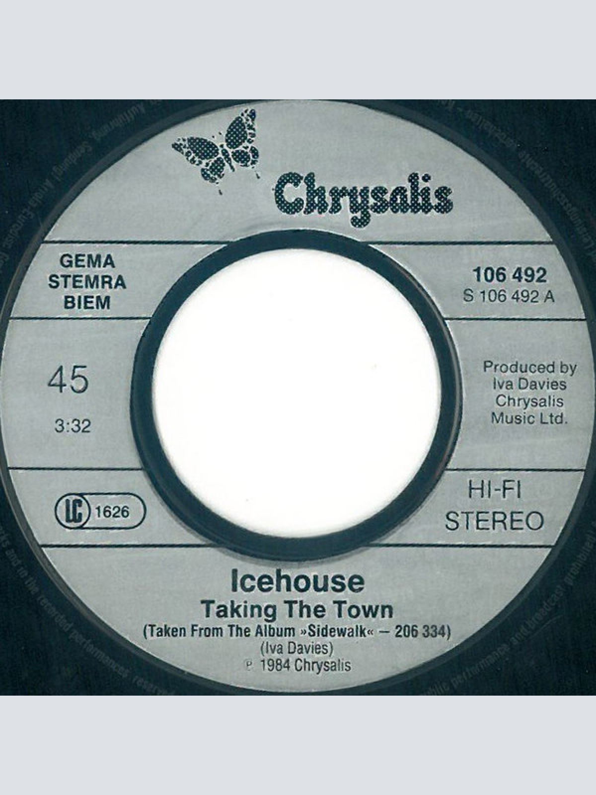 Vinyl / Icehouse - Taking The Town