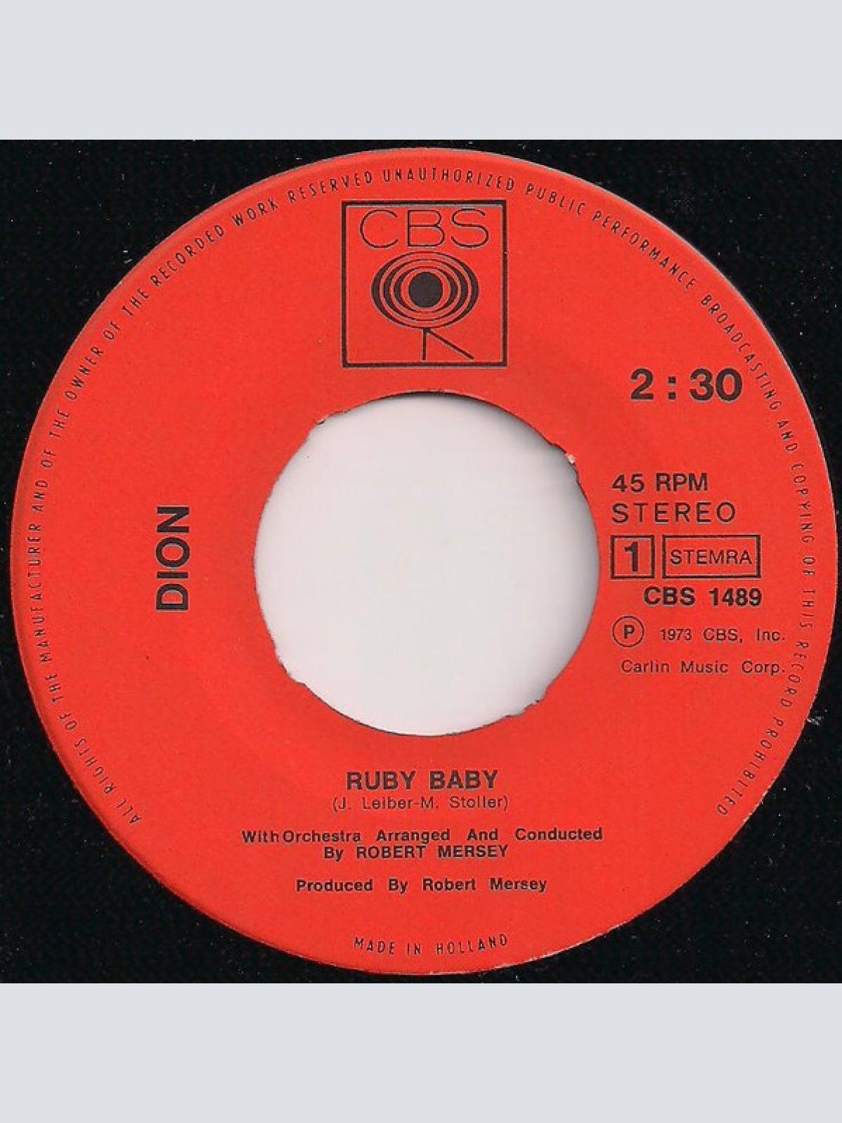 Vinyl / Dion (3) - Ruby Baby