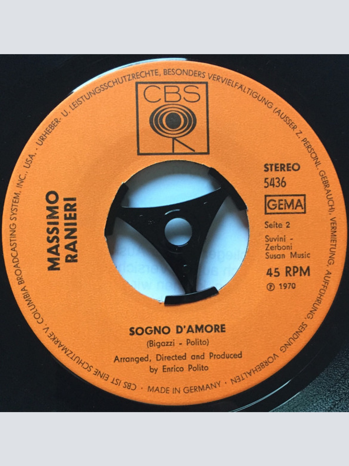 Vinyl / Massimo Ranieri - Vent' Anni / Sogno D'Amore