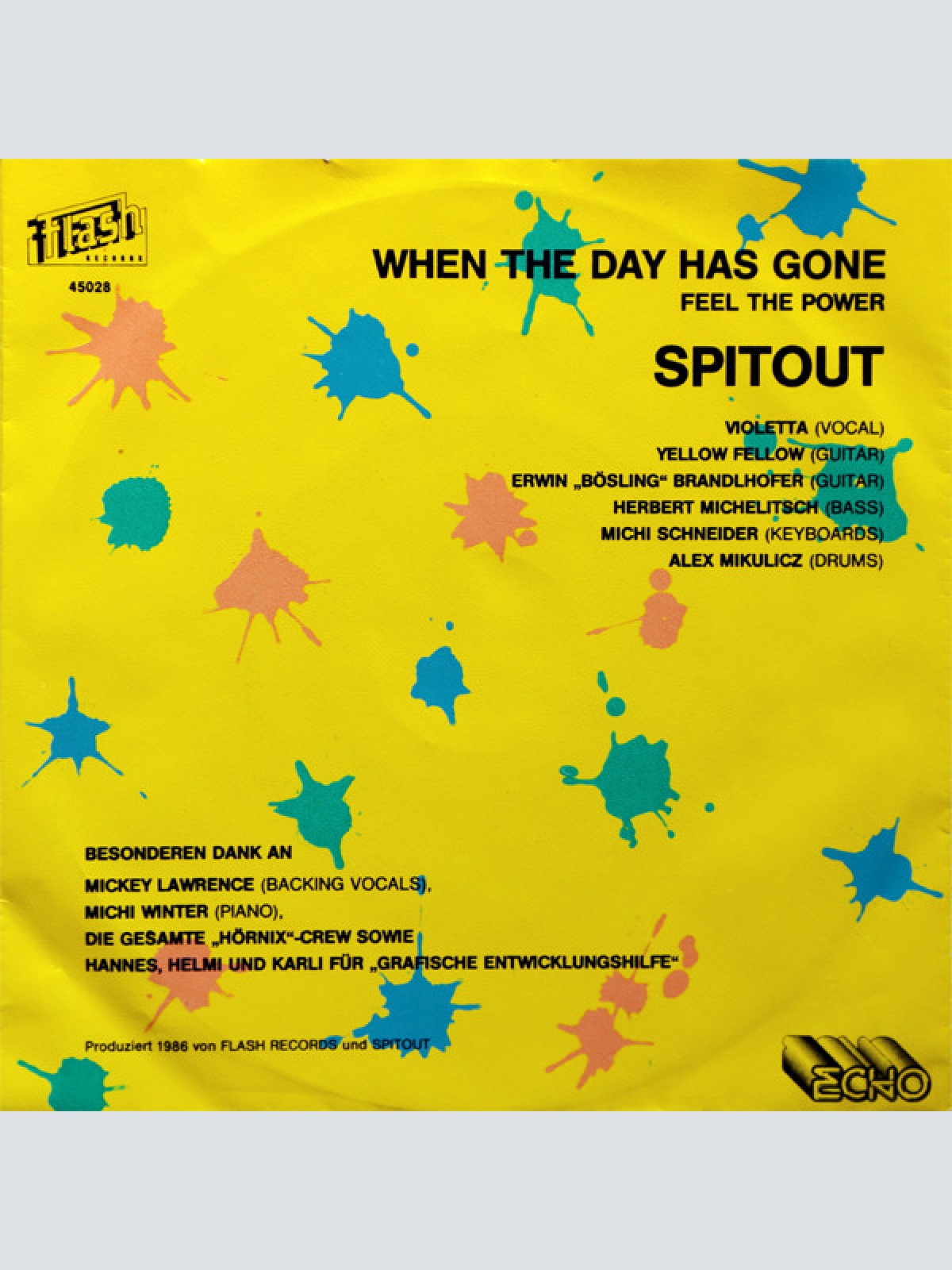 Vinyl / Spitout (2) - When The Day Has Gone