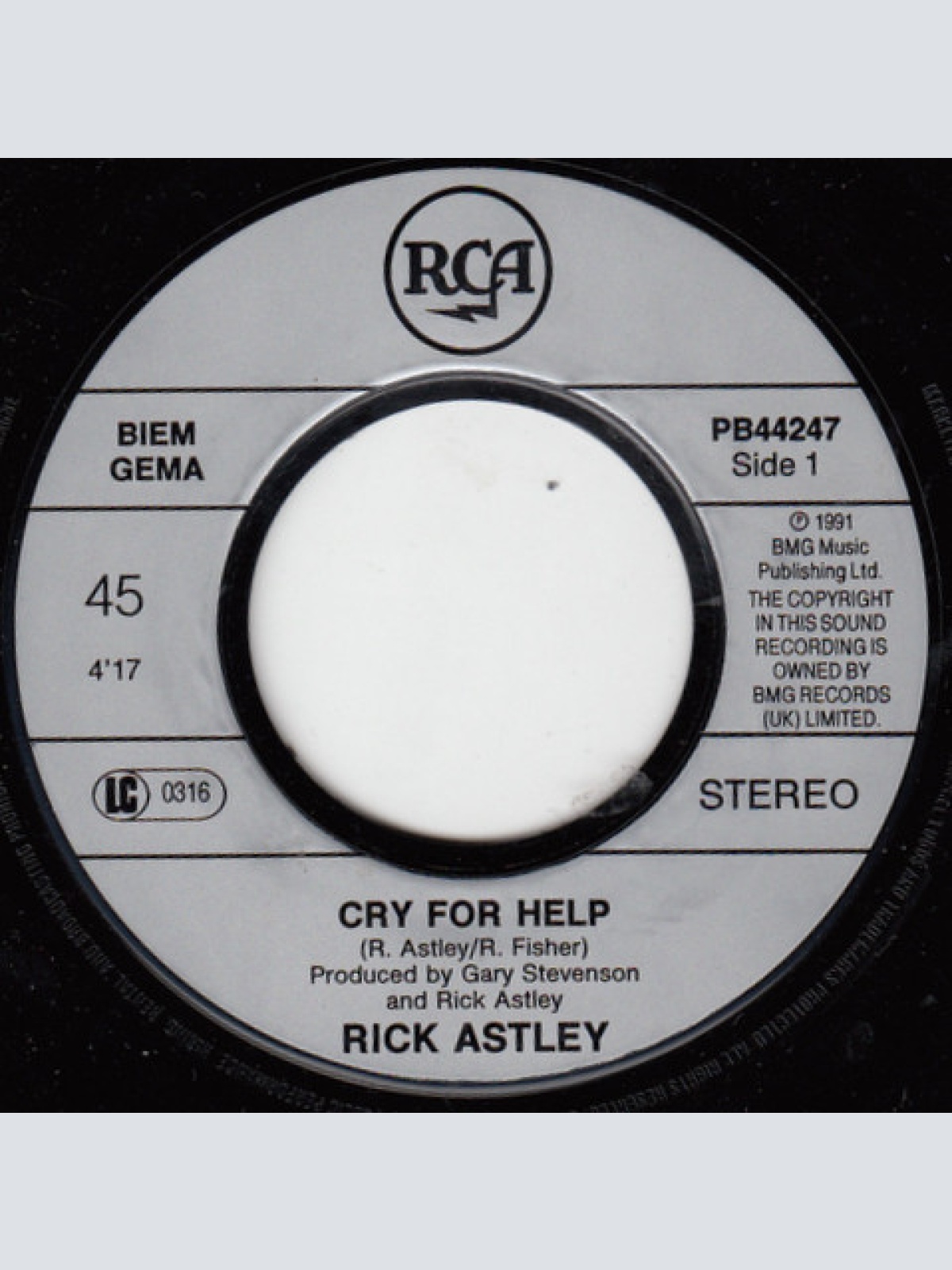 Vinyl / Rick Astley - Cry For Help