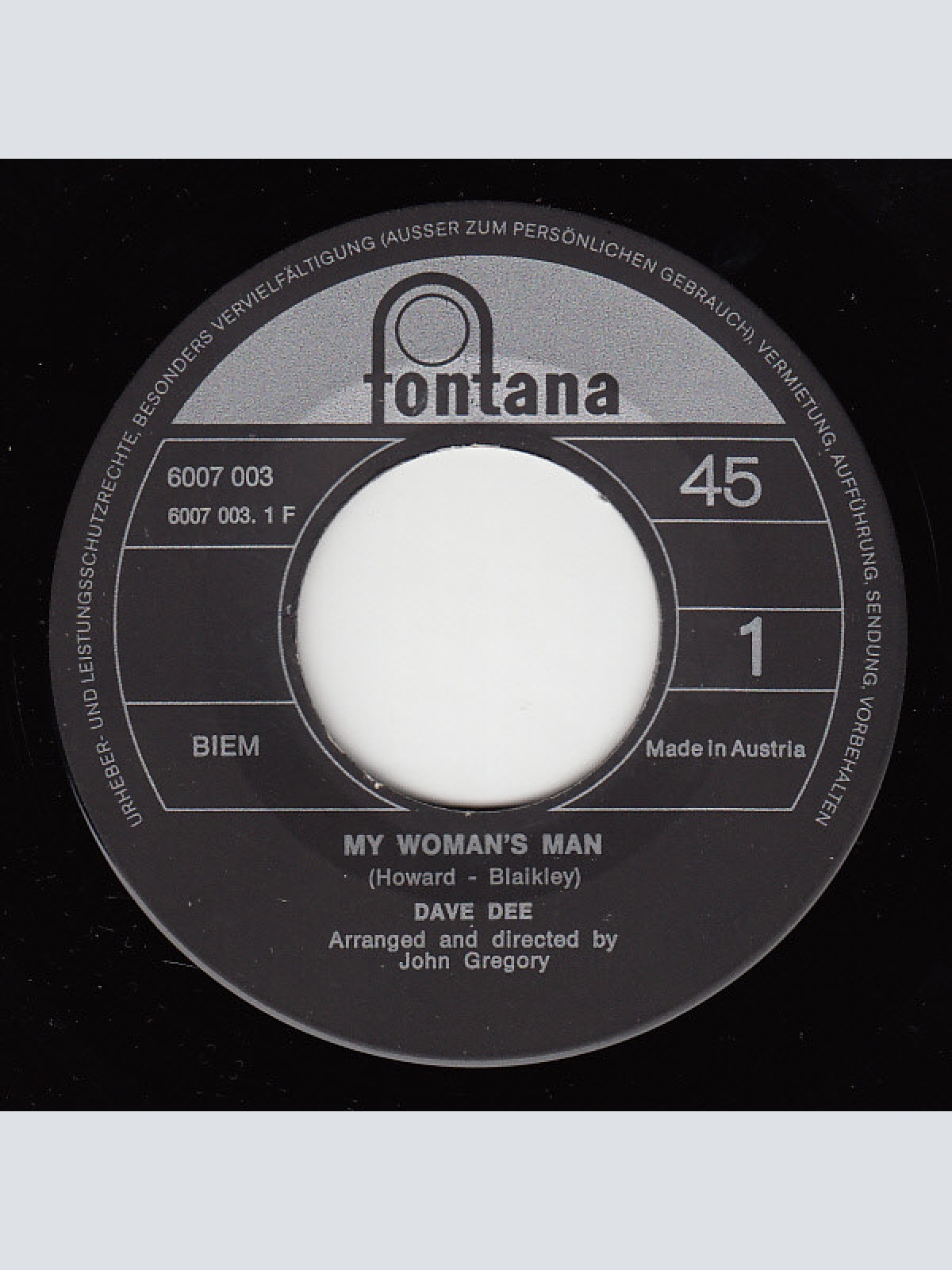 Vinyl / Dave Dee (2) - My Woman's Man