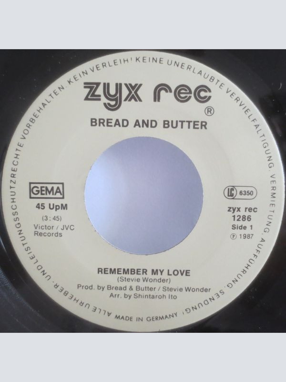 Vinyl / Bread And Butter* - Remember My Love