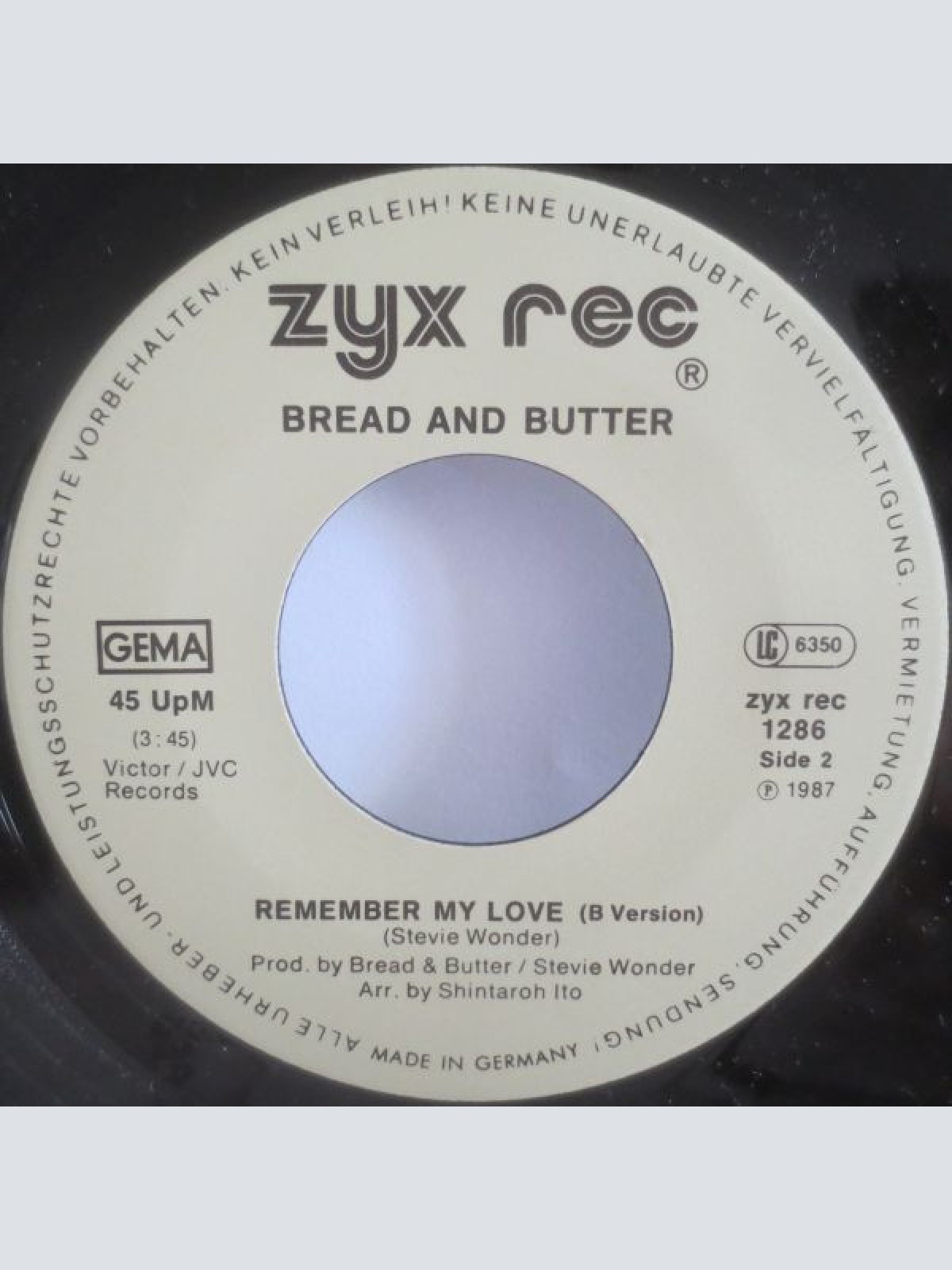Vinyl / Bread And Butter* - Remember My Love