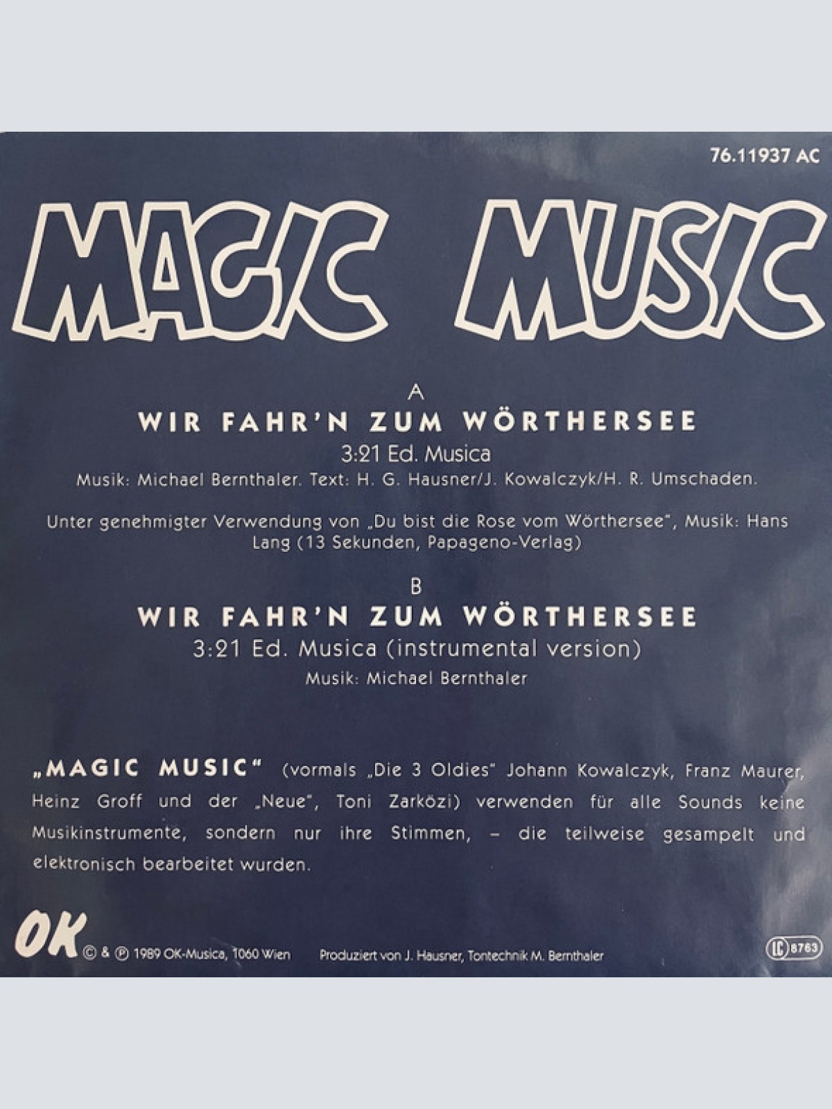 Vinyl / Magic Music (7) - Wir Fahr´n Zum Wörthersee