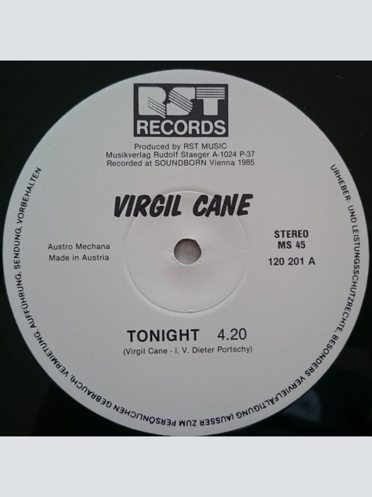 Vinyl / Virgil Cane - Tonight