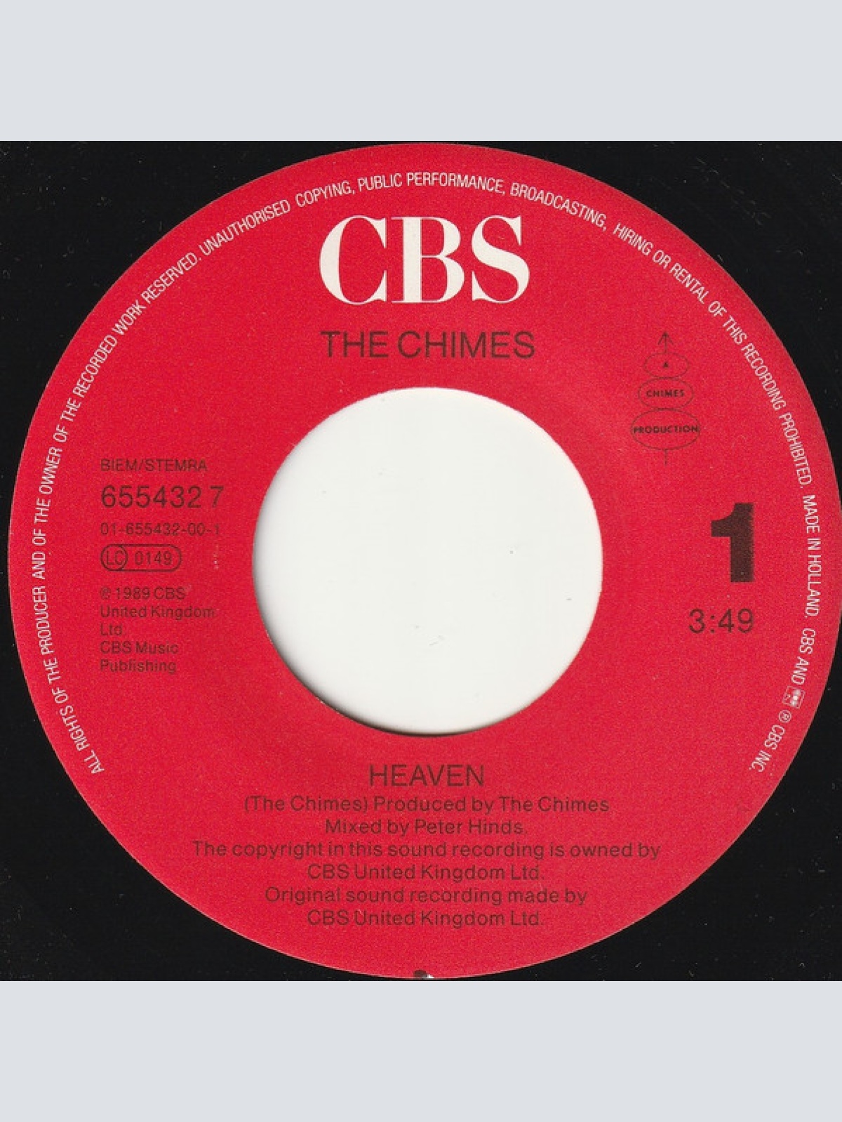 Vinyl / The Chimes - Heaven