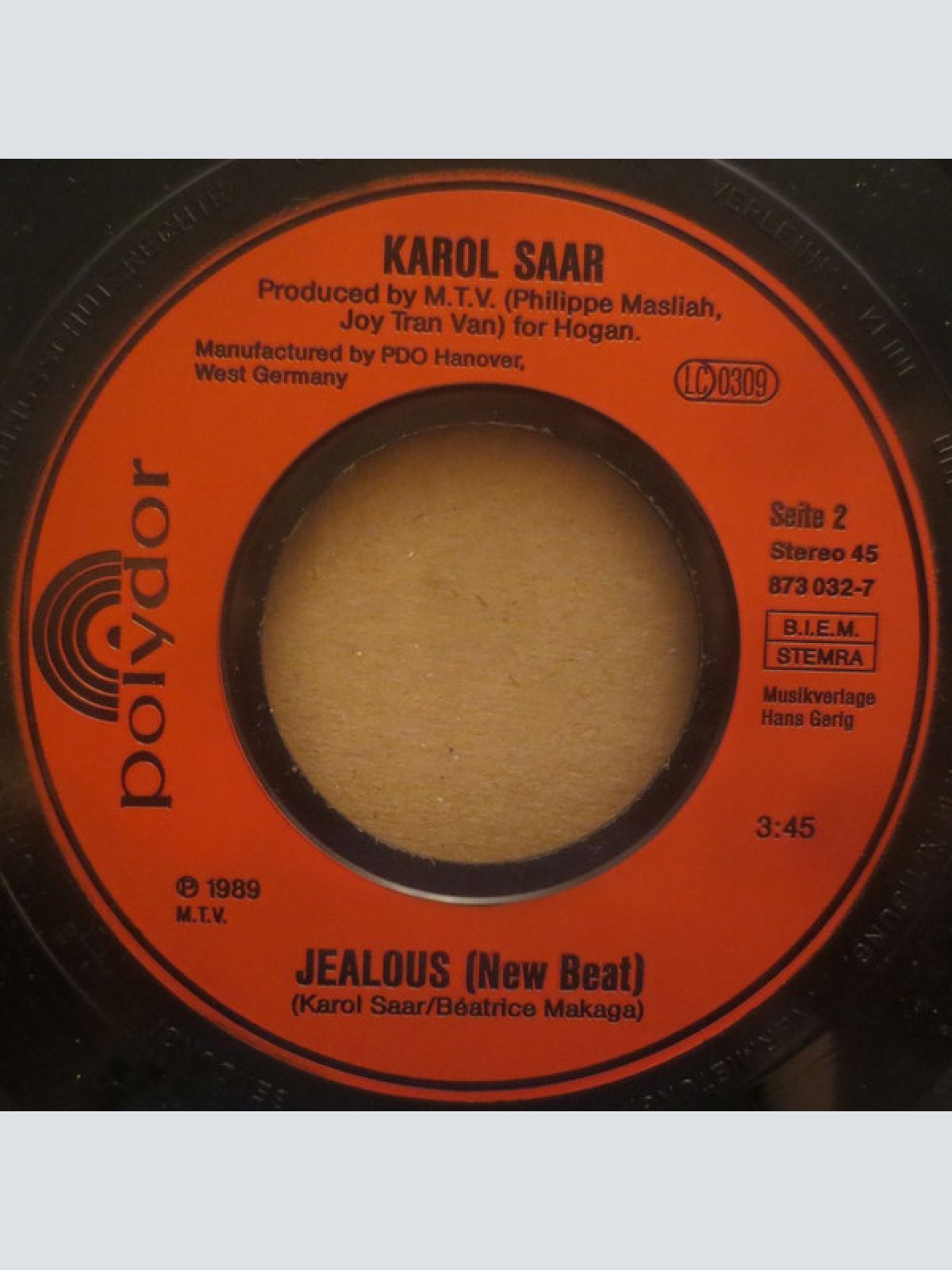 Vinyl / Karol Saar - Jealous