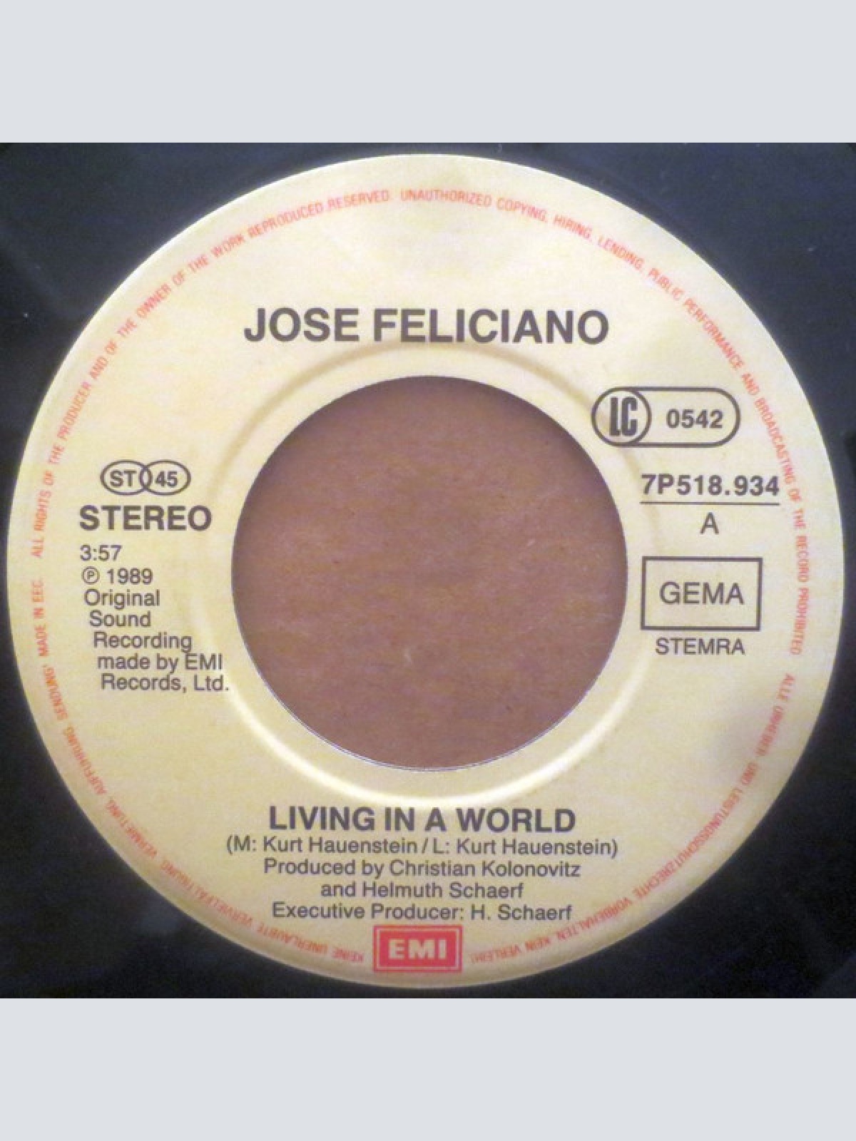 Vinyl / Jose Feliciano* - Living In A World
