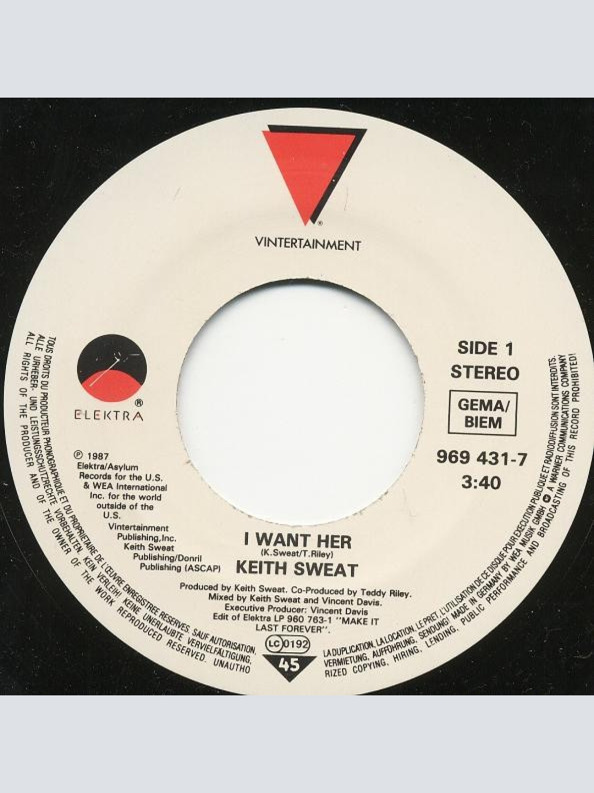 Vinyl / Keith Sweat - I Want Her