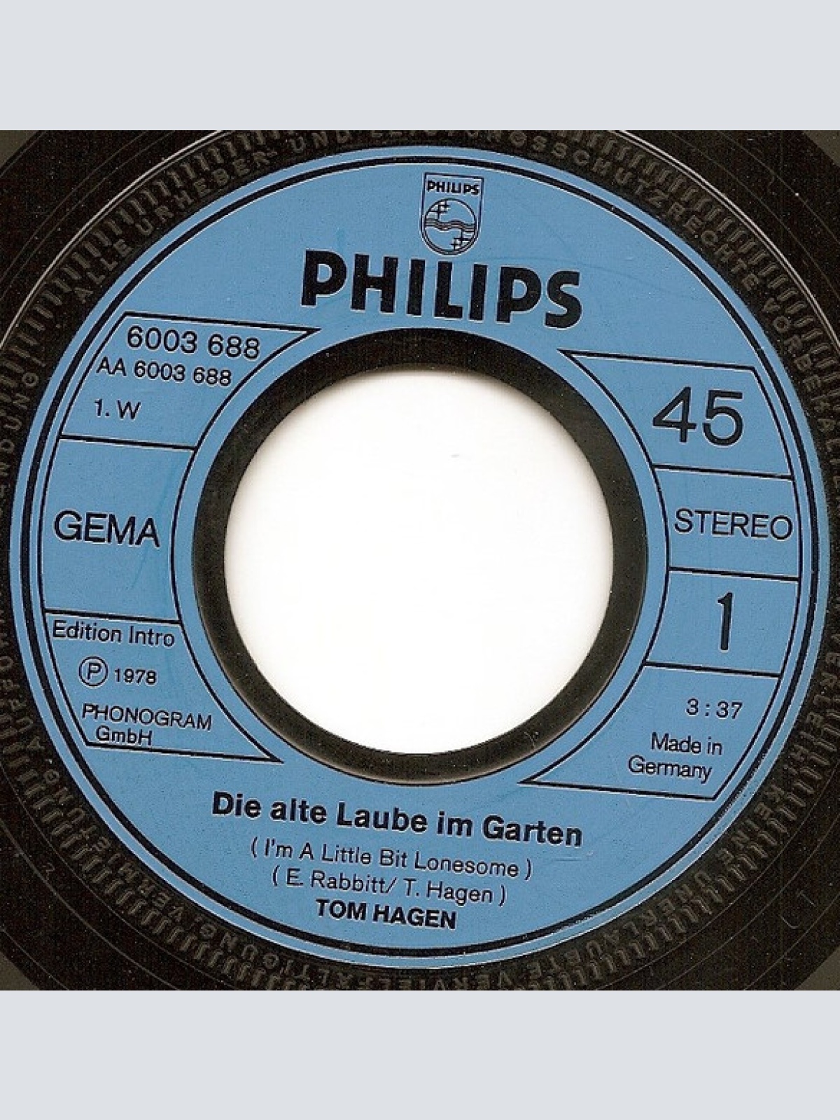 Vinyl / Tom Hagen (5) - Die Alte Laube Im Garten