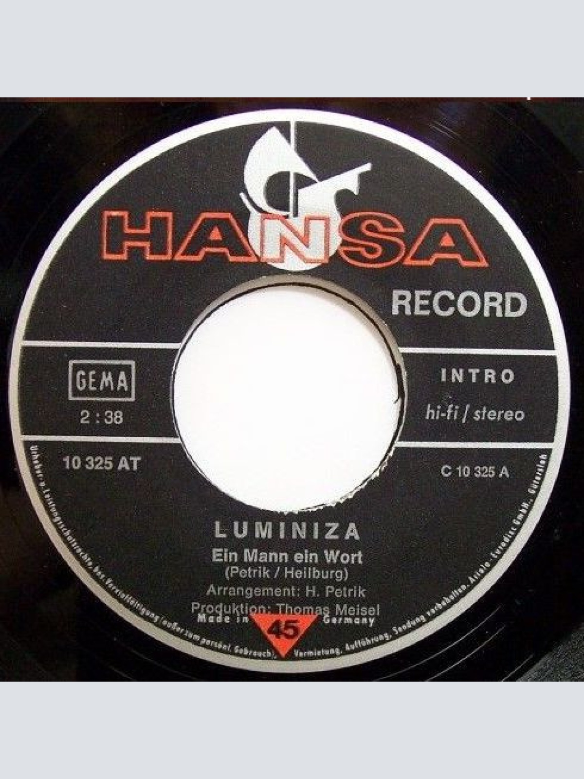 Vinyl / Luminiza* - Ein Mann - Ein Wort