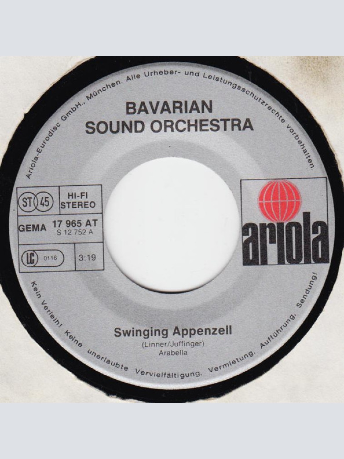 Vinyl / The Mountain Sailors / Bavarian Sound Orchester* - Must I Then (Muss I Denn) / Swinging Appenzell