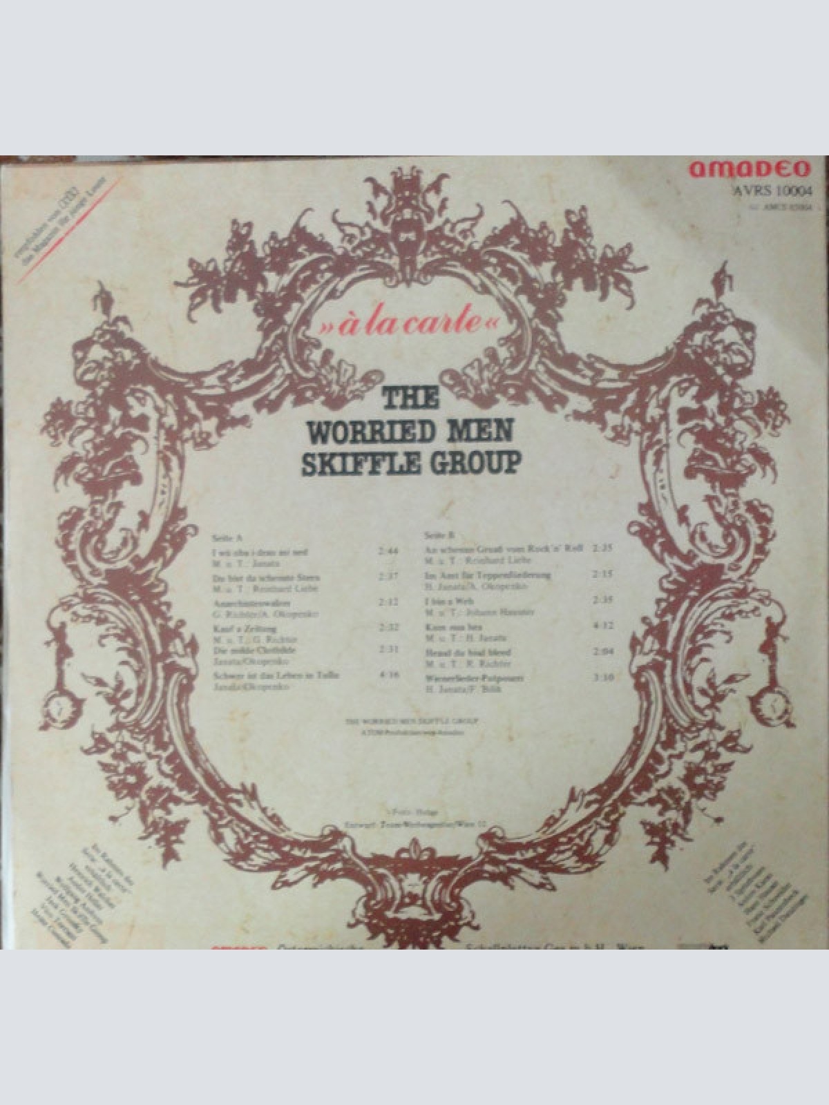 Vinyl / The Worried Men Skiffle Group* - »À La Carte«