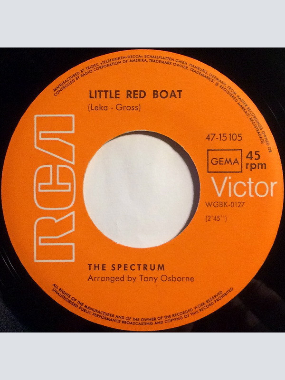 Vinyl / The Spectrum - Little Red Boat By The River / Forget Me Not